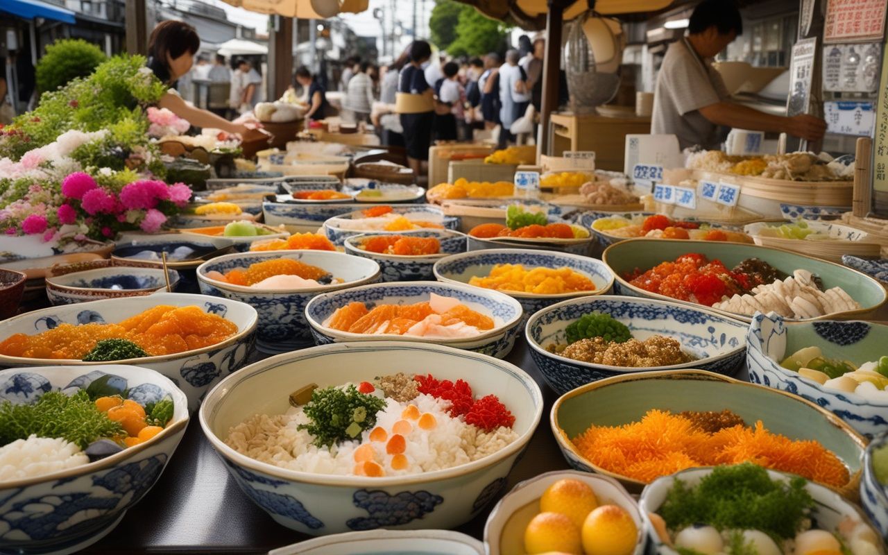 Fresh shirasu bowl at a Hiratsuka port shop