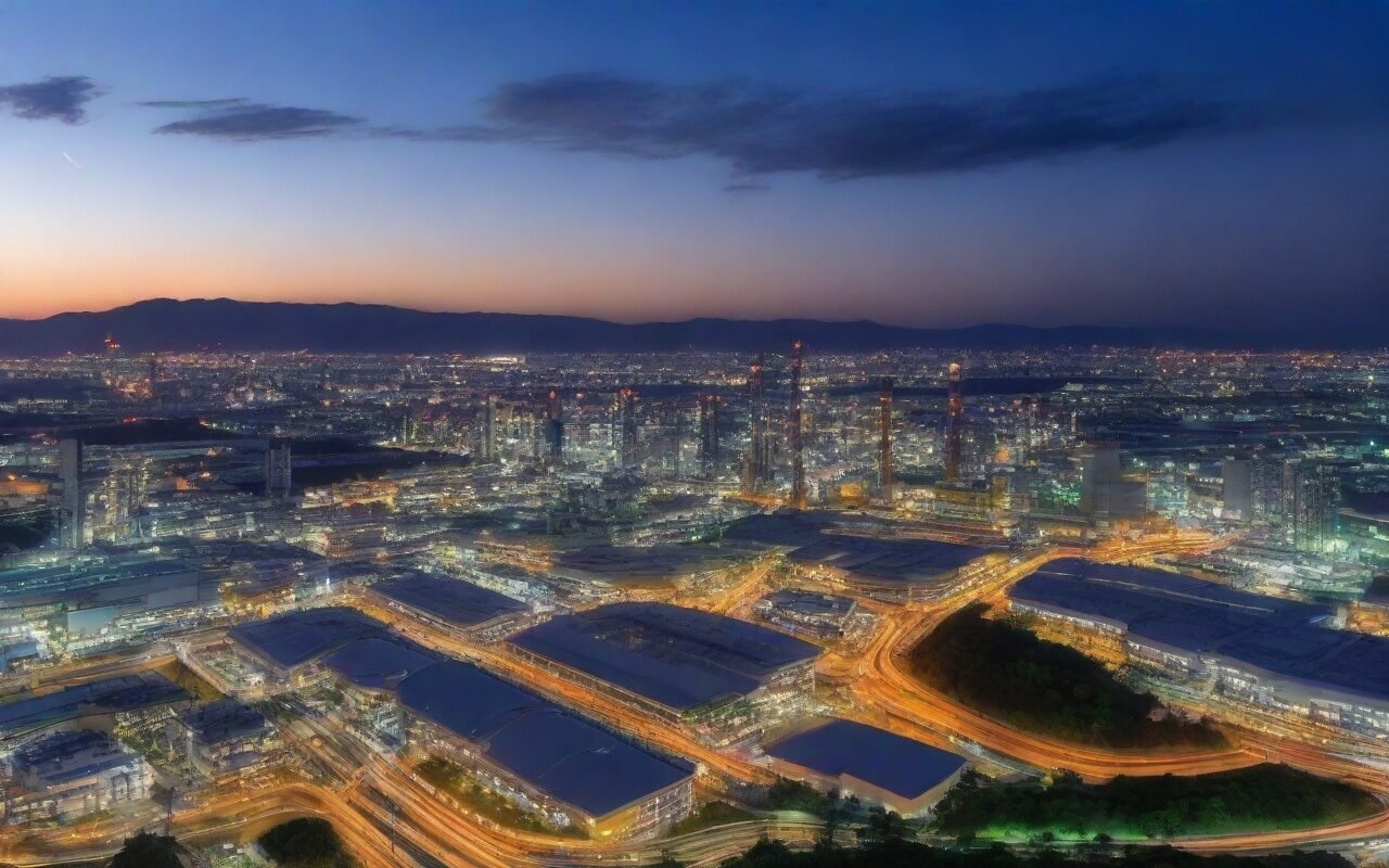 Kawasaki Factory Night View — main illustration