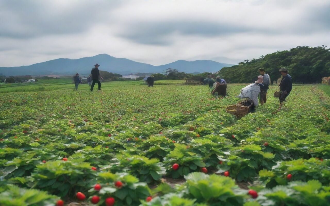 Miura Strawberry Picking — detailed view